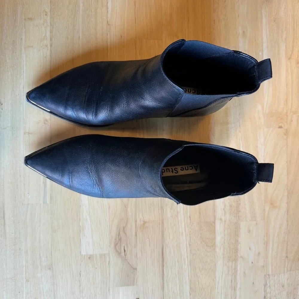 Acne Studio Black Jensen Boots - Picture 4 of 8